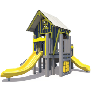 Playground feito de materiais reciclados nos EUA
