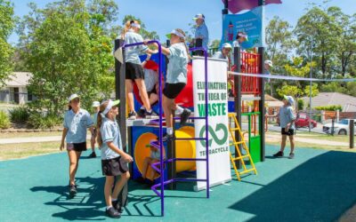 playground feito de materiais reciclados na Austrália