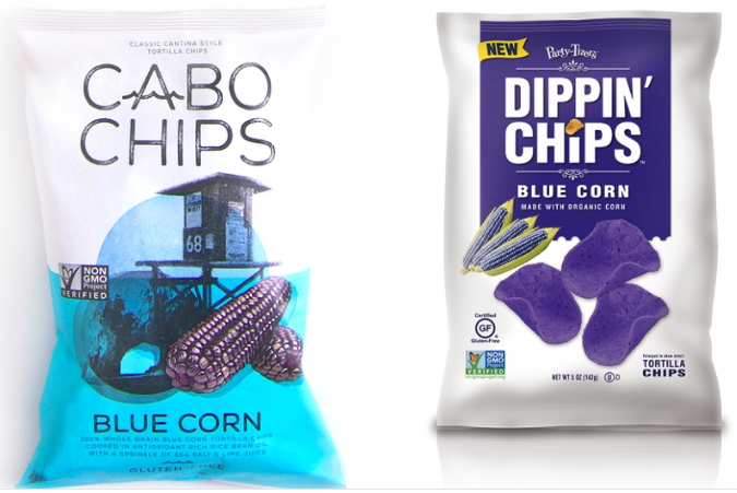 Blue corn popcorn and the new products with exotic colors