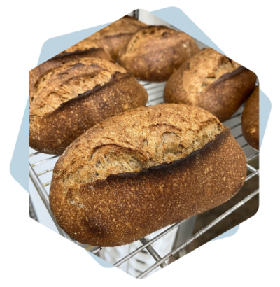 pão feito de trigo reciclado